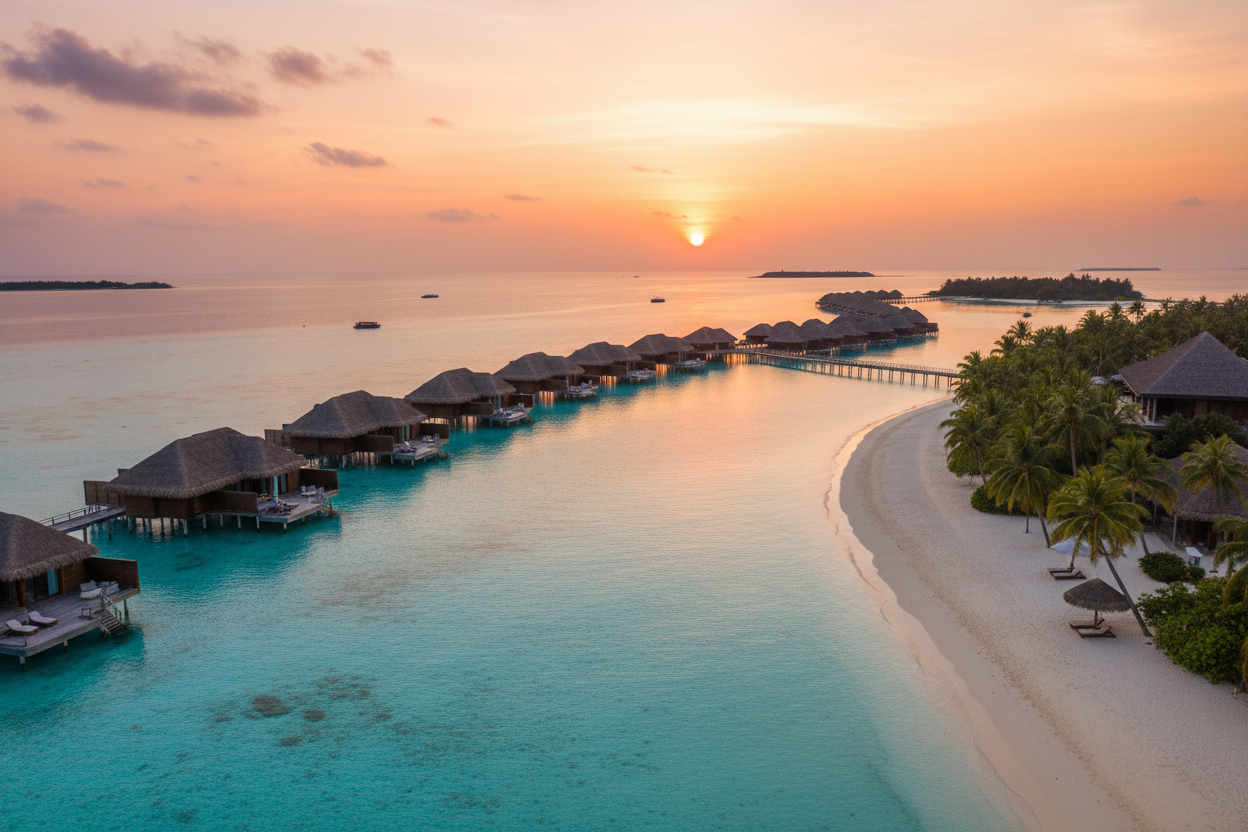 Maldives - Bungalows sur pilotis