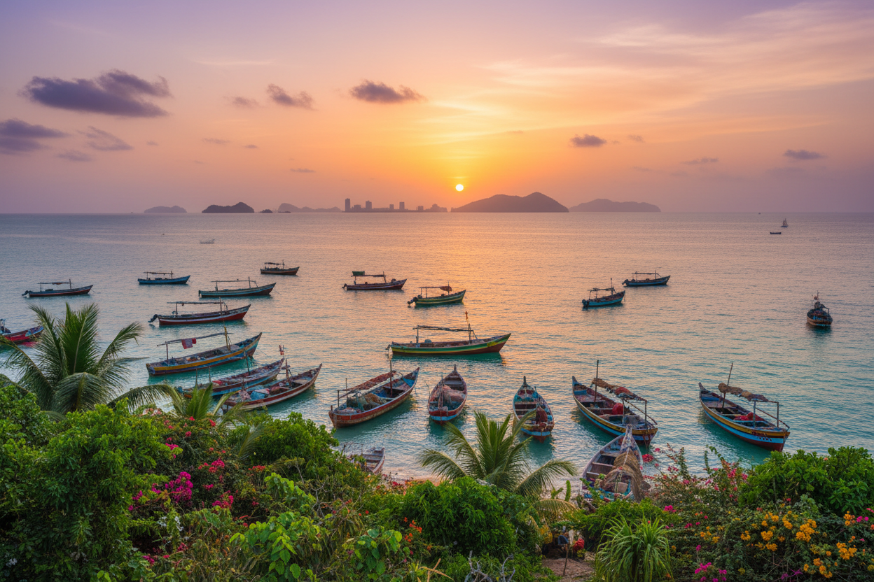 Paysage de Conakry avec les Îles de Los
