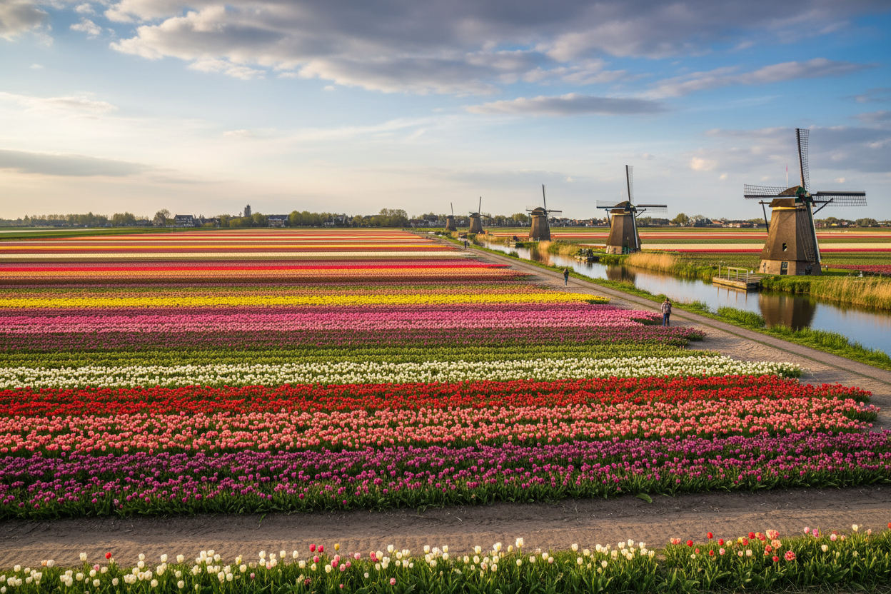 Tulipes et moulins